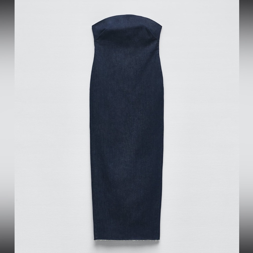 ZARA ZW THE DENIM DRESS